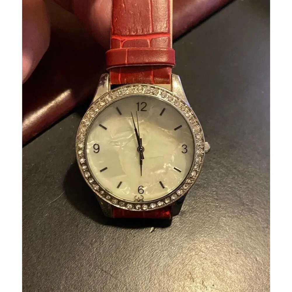 Women's 40mm Silver Tone Blair Watch, MOP Face, Crystal Accents